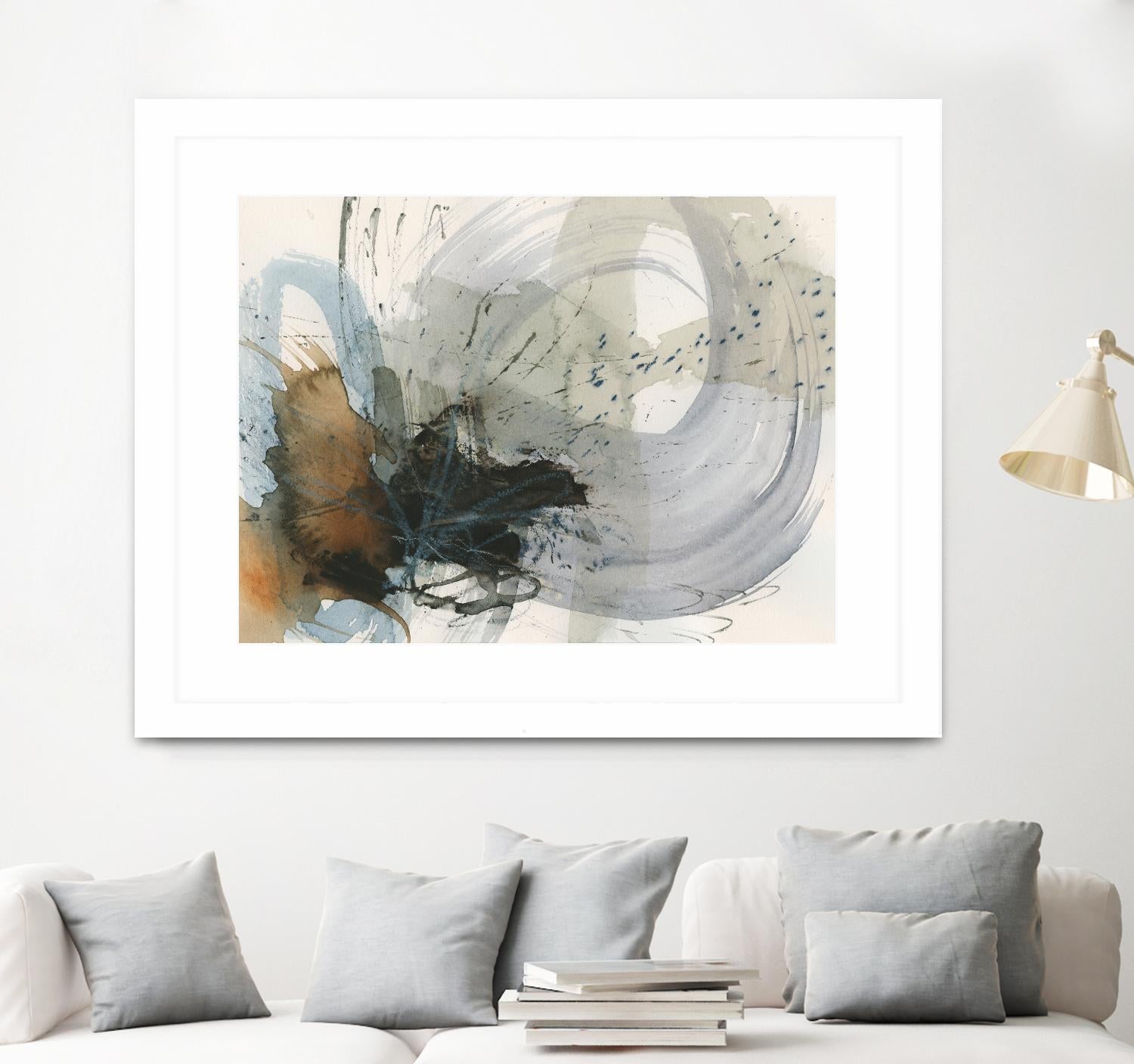 Orbital Burst II by Victoria Barnes on GIANT ART - beige abstract