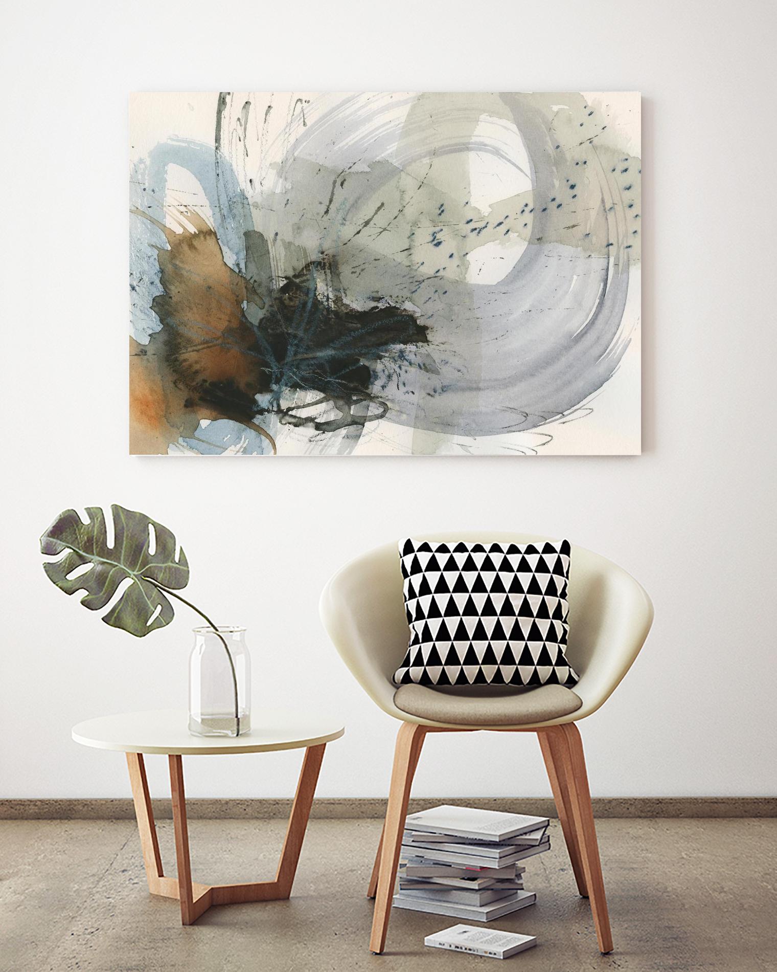 Orbital Burst II by Victoria Barnes on GIANT ART - beige abstract