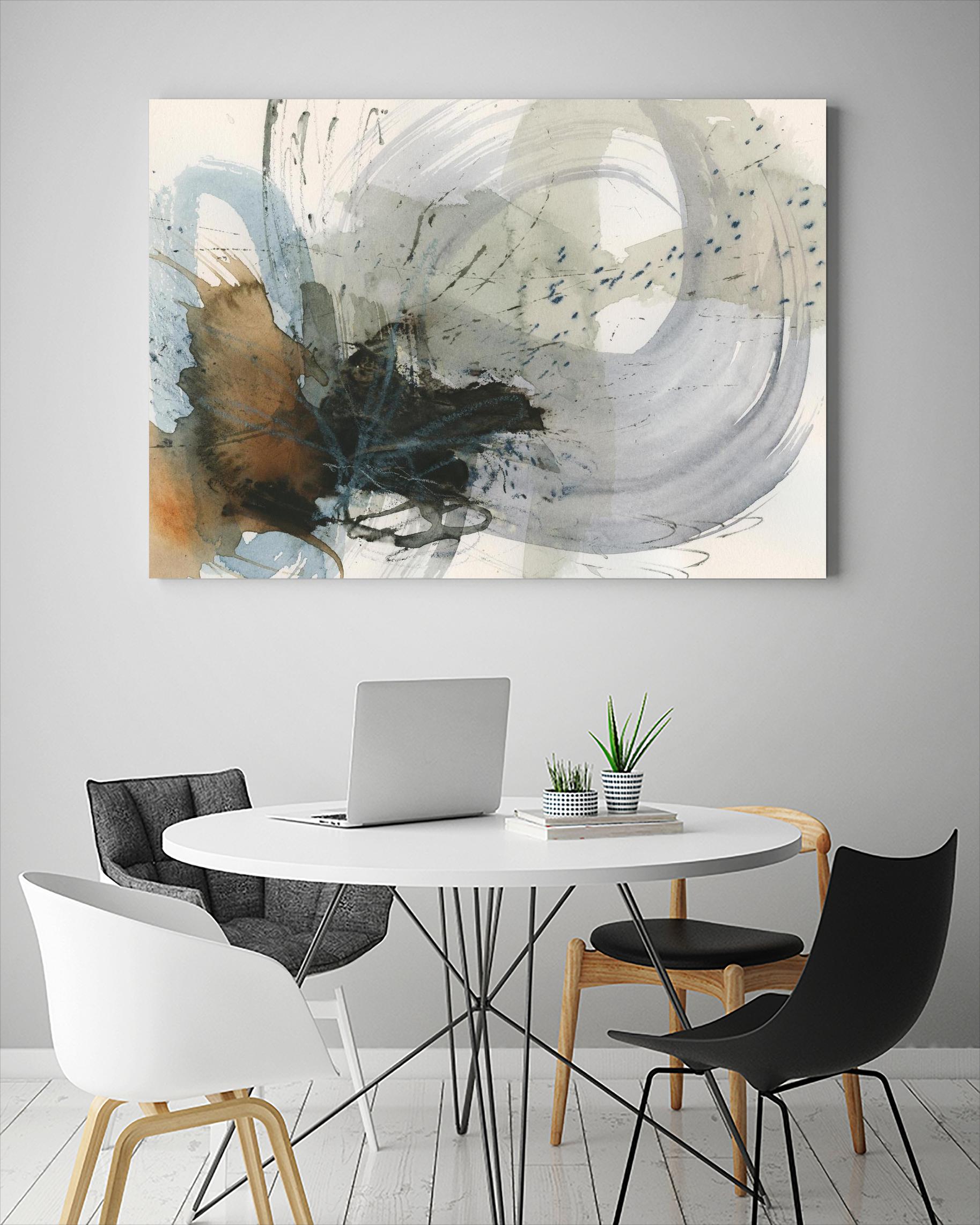 Orbital Burst II by Victoria Barnes on GIANT ART - beige abstract