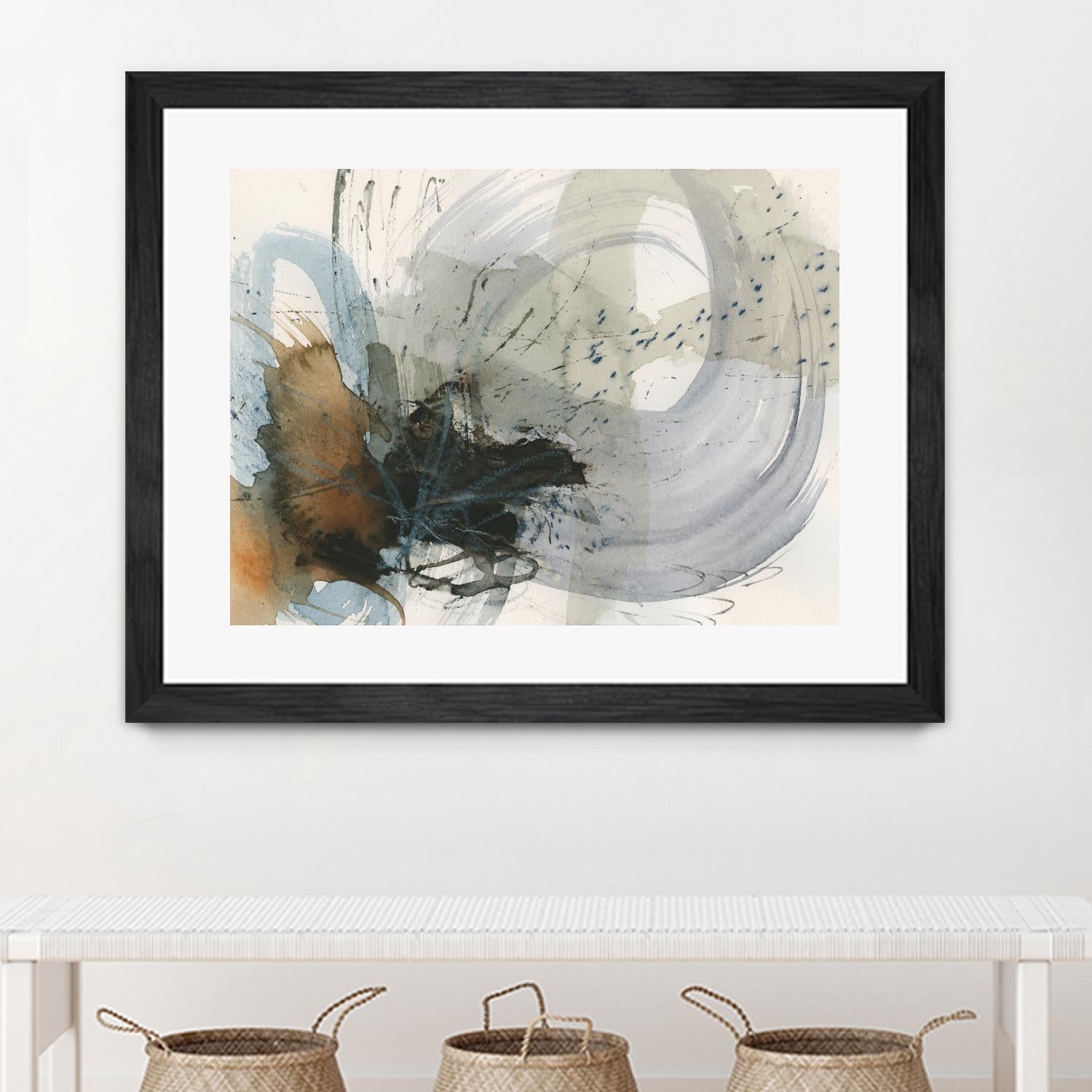 Orbital Burst II by Victoria Barnes on GIANT ART - beige abstract