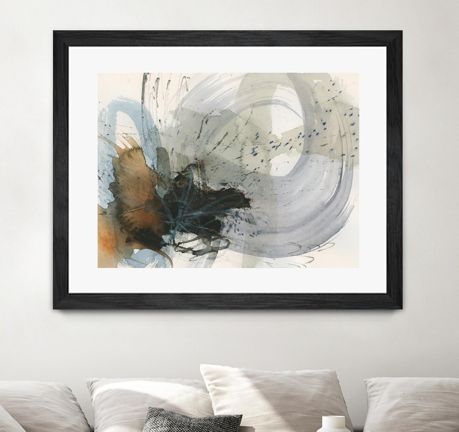 Orbital Burst II by Victoria Barnes on GIANT ART - beige abstract