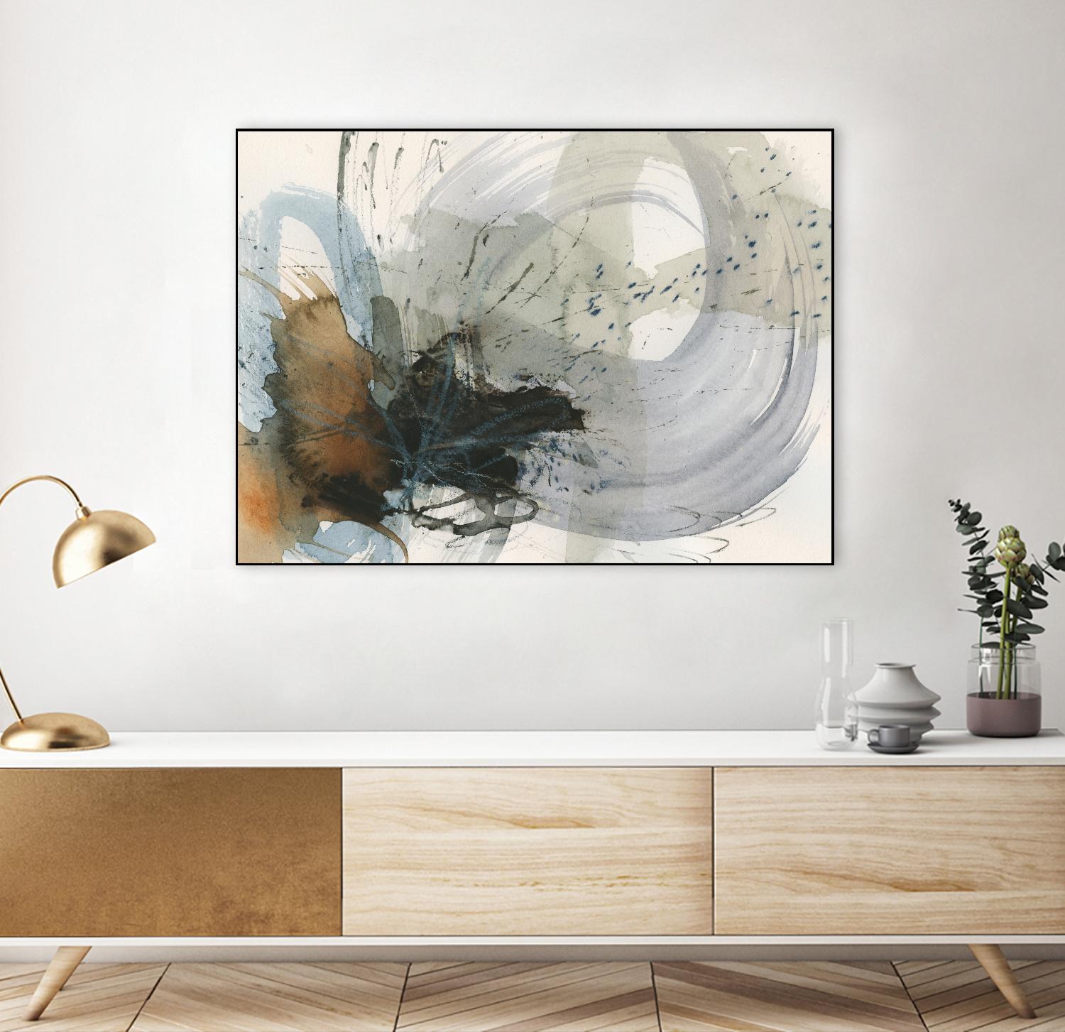 Orbital Burst II by Victoria Barnes on GIANT ART - beige abstract