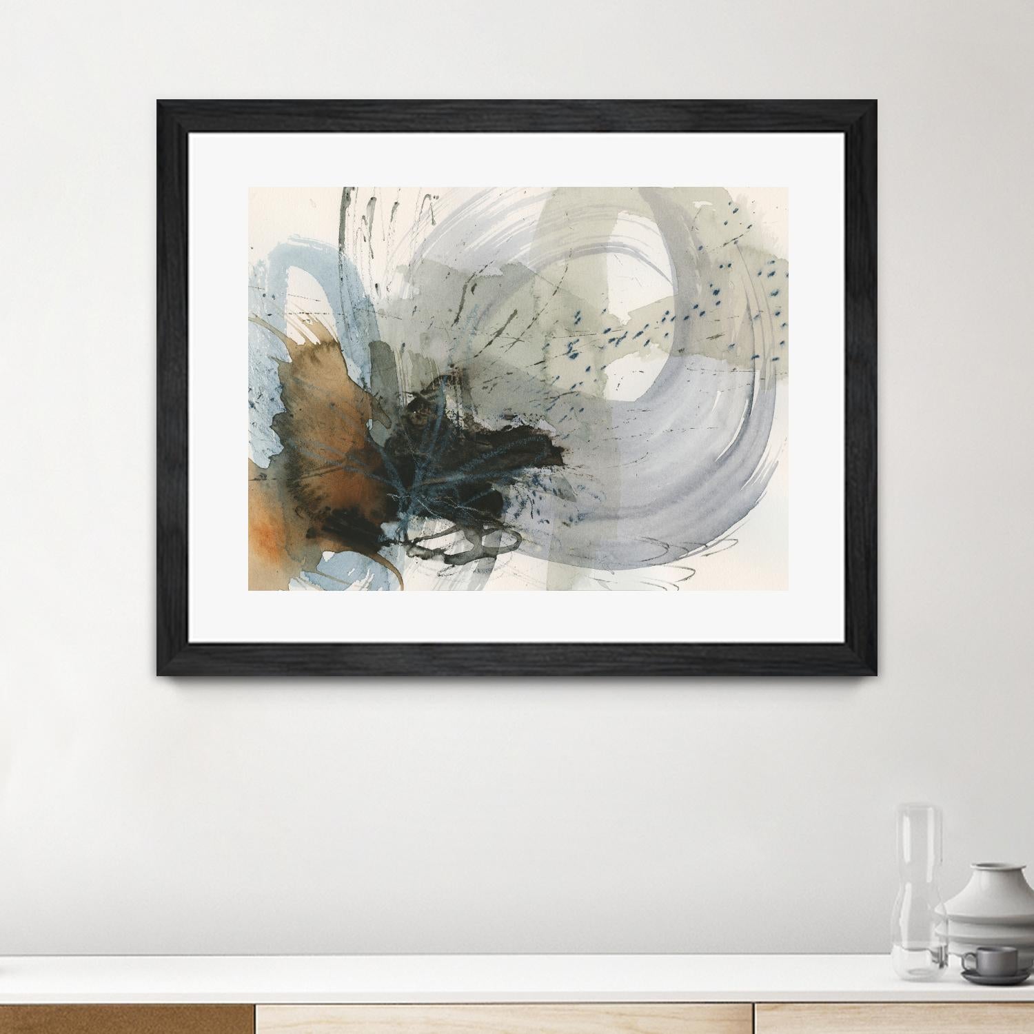 Orbital Burst II by Victoria Barnes on GIANT ART - beige abstract