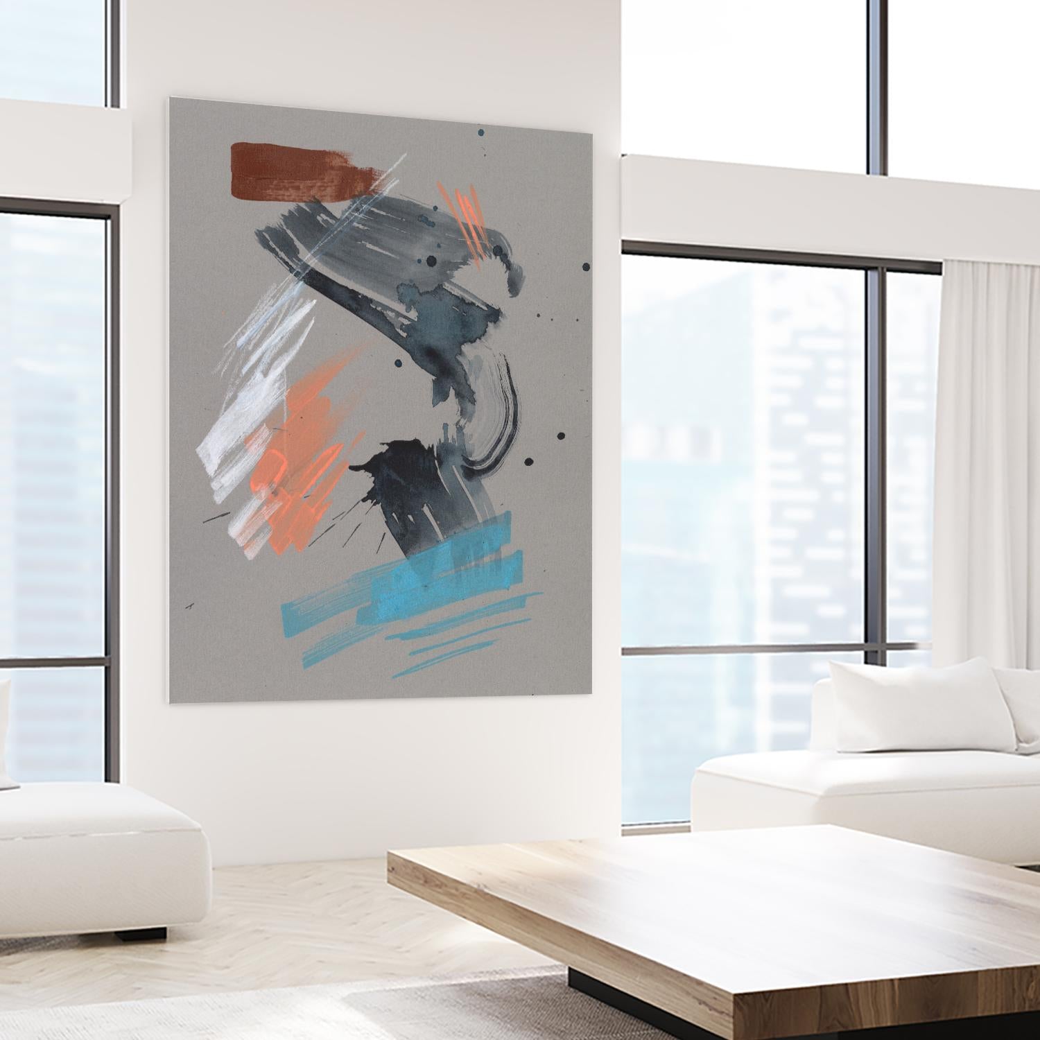 Playful Marks I by Jennifer Goldberger on GIANT ART - white abstract abstract