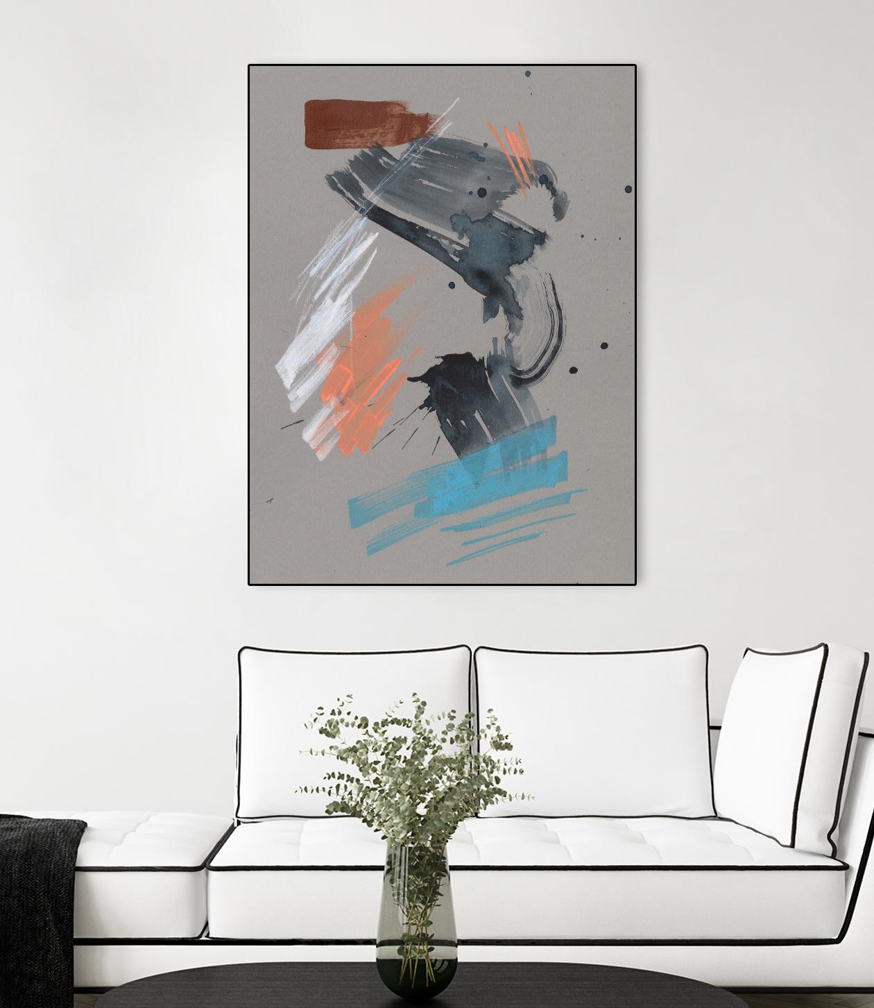 Playful Marks I by Jennifer Goldberger on GIANT ART - white abstract abstract
