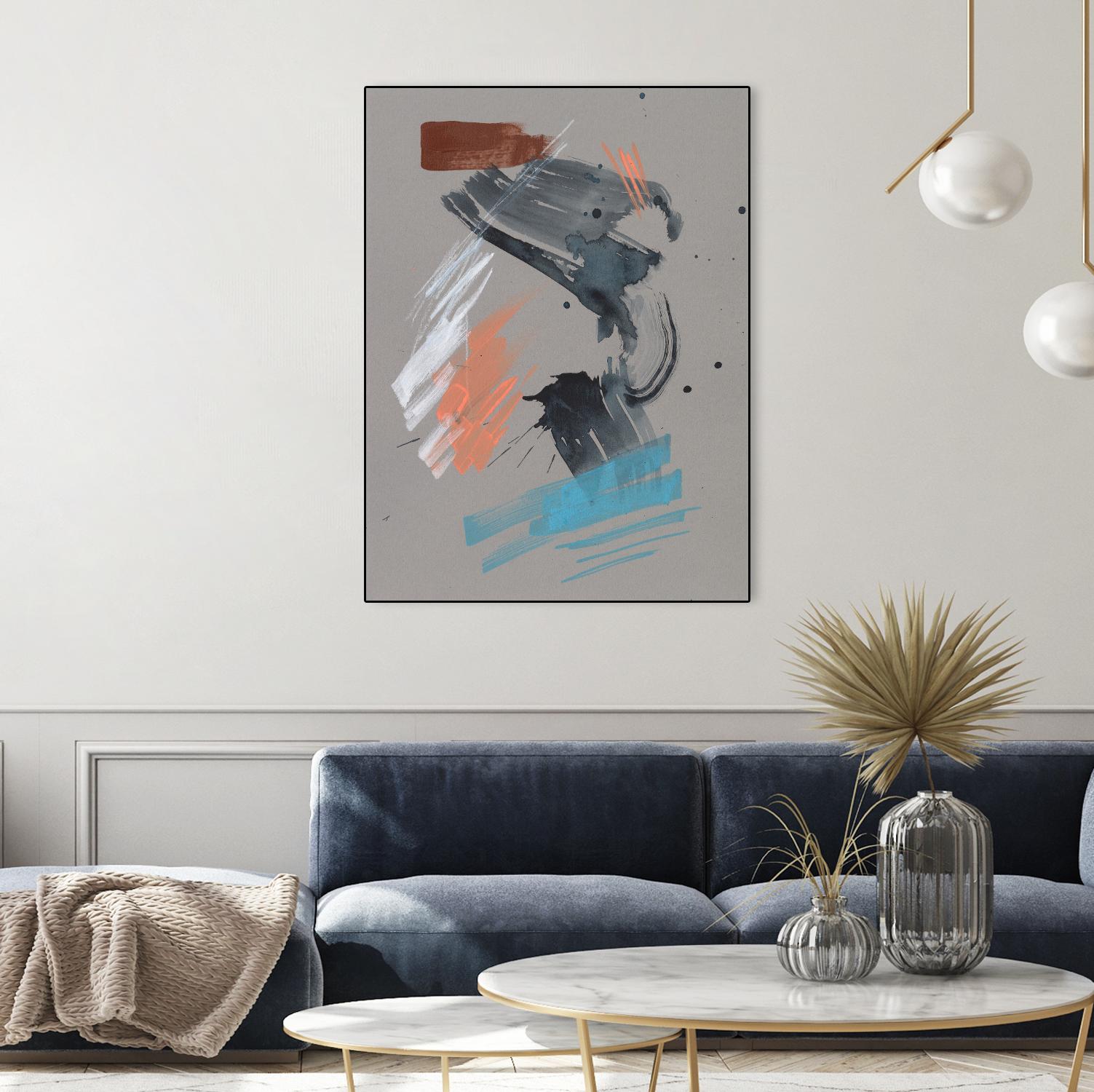 Playful Marks I by Jennifer Goldberger on GIANT ART - white abstract abstract