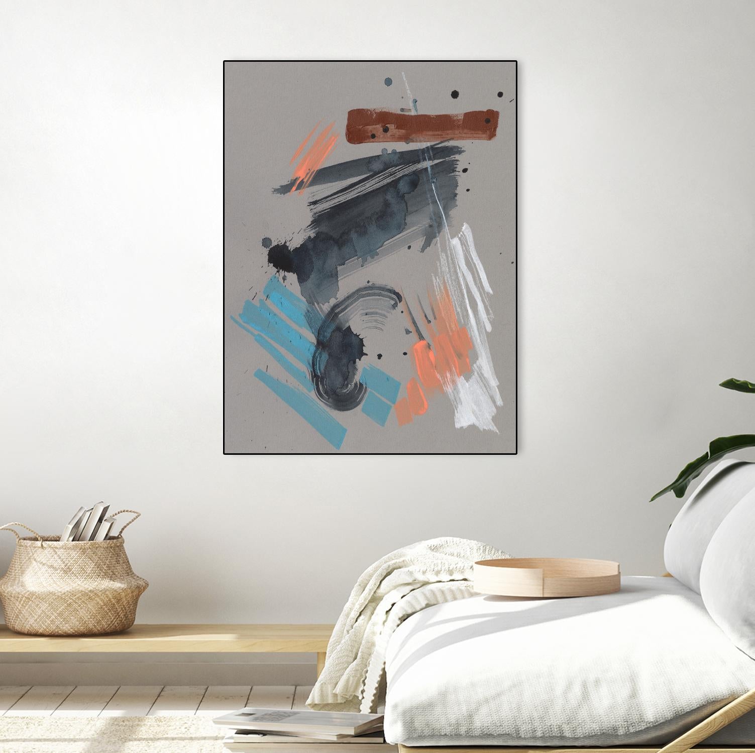 Playful Marks II by Jennifer Goldberger on GIANT ART - orange abstract abstract