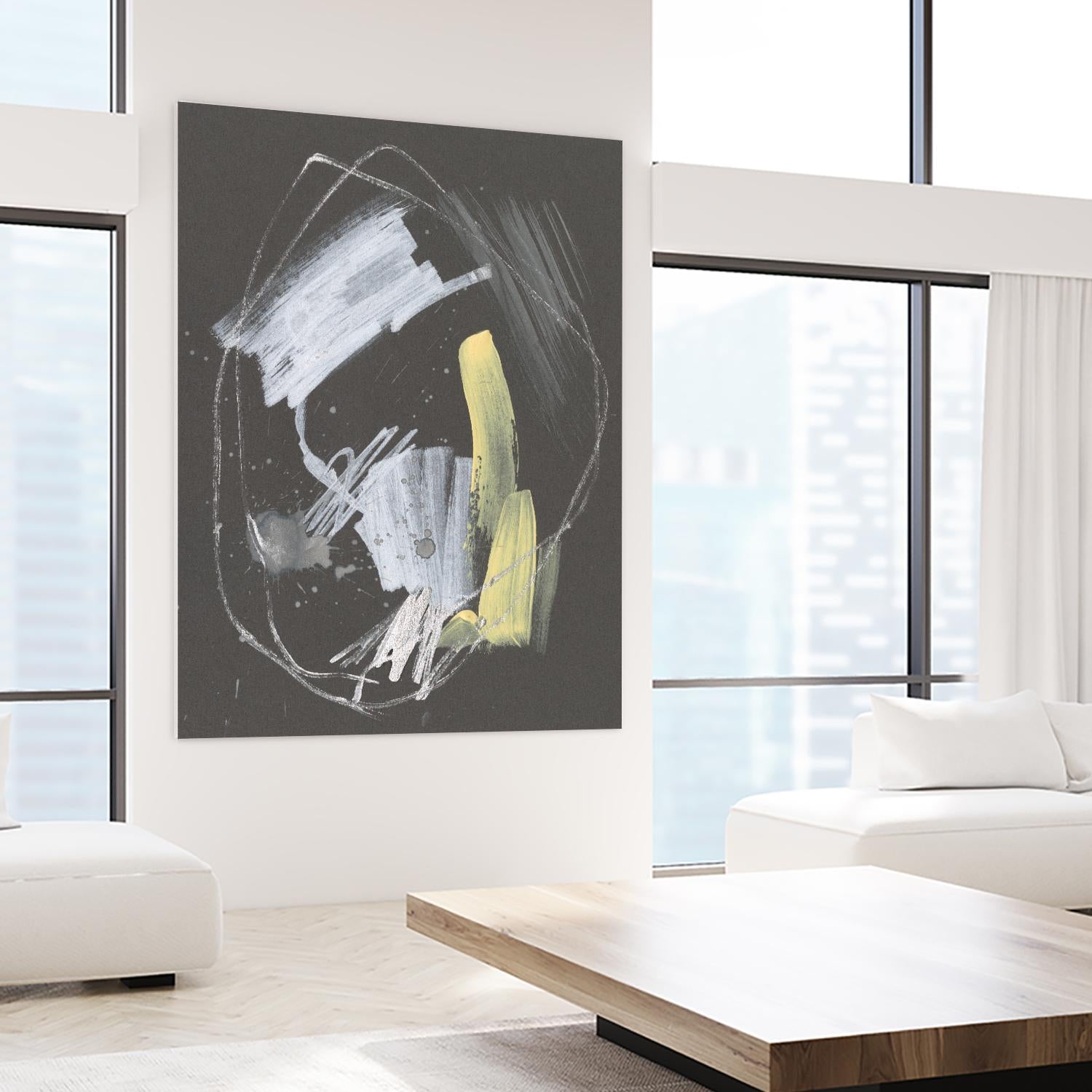 Sunny Marks I by Jennifer Goldberger on GIANT ART - grey  abstract abstract