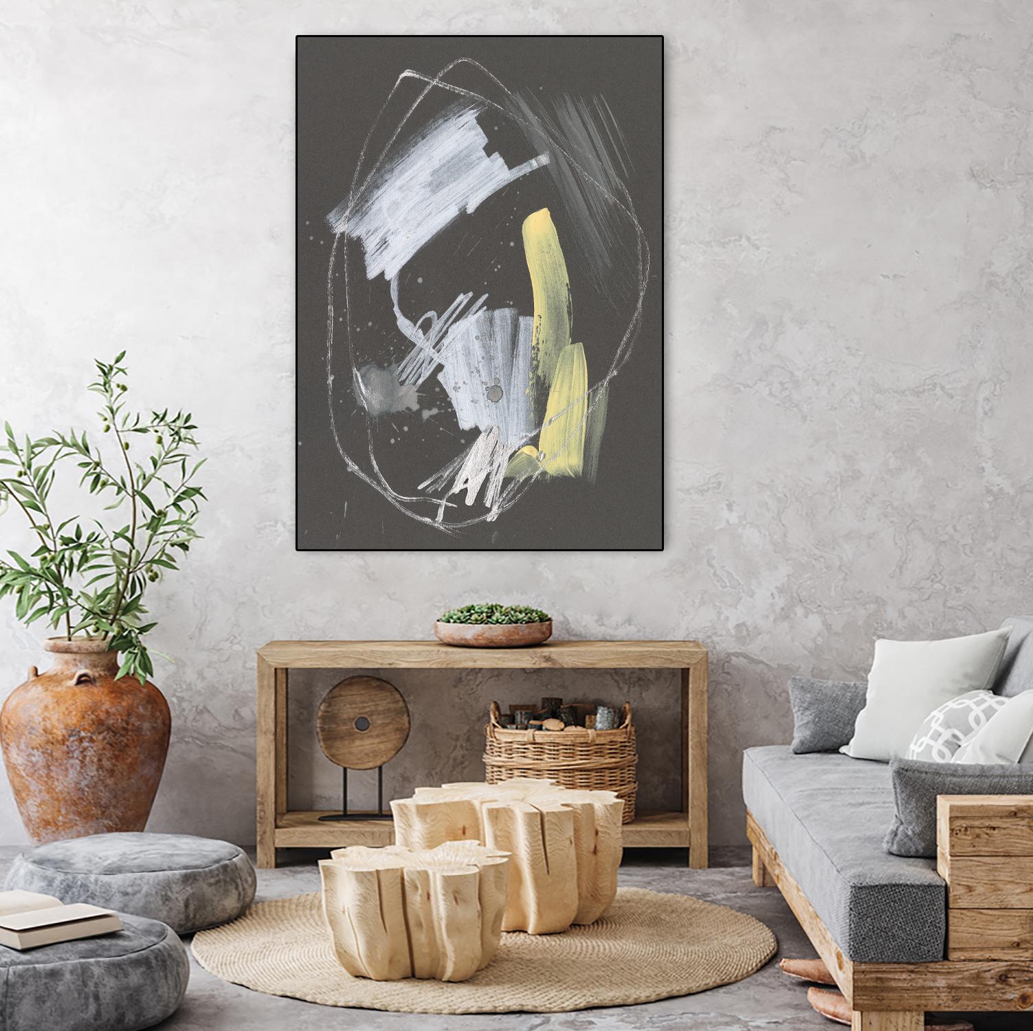 Sunny Marks I by Jennifer Goldberger on GIANT ART - grey  abstract abstract