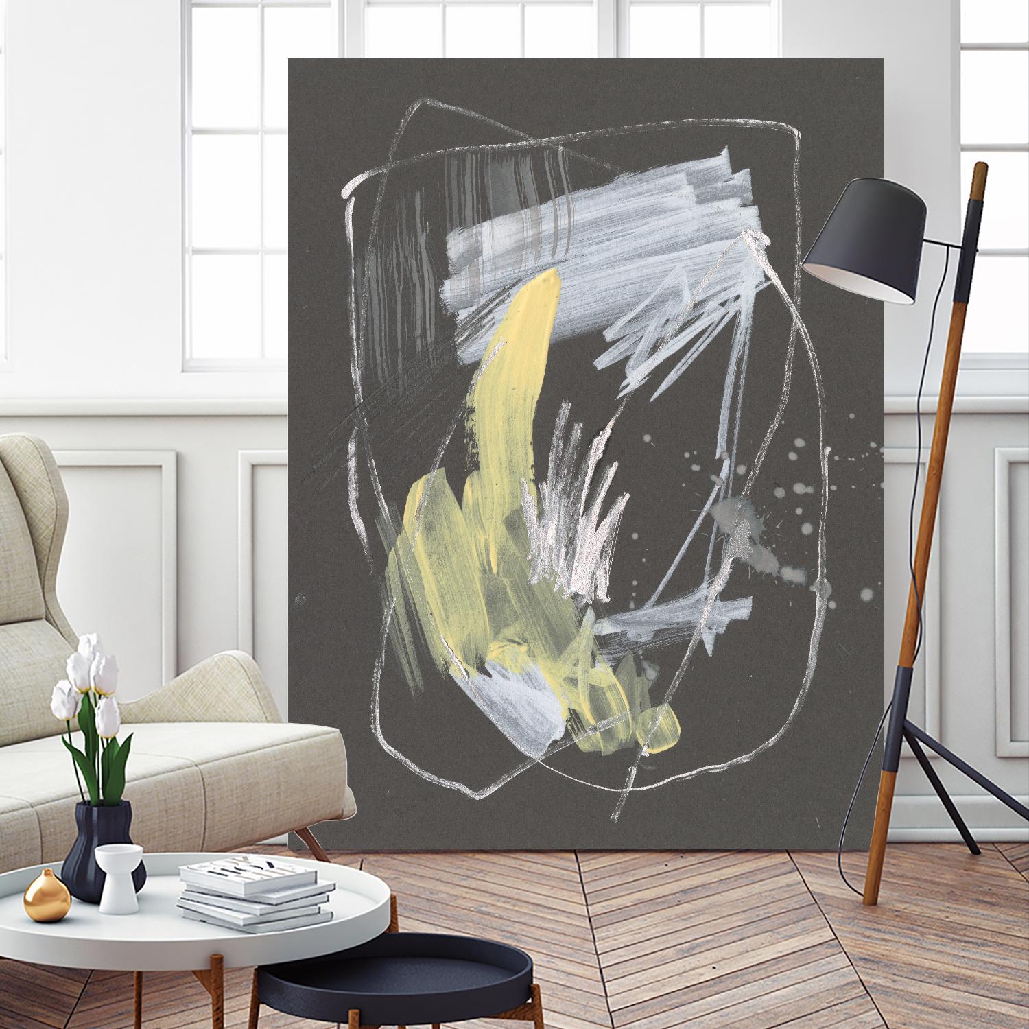 Sunny Marks II by Jennifer Goldberger on GIANT ART - grey  abstract abstract