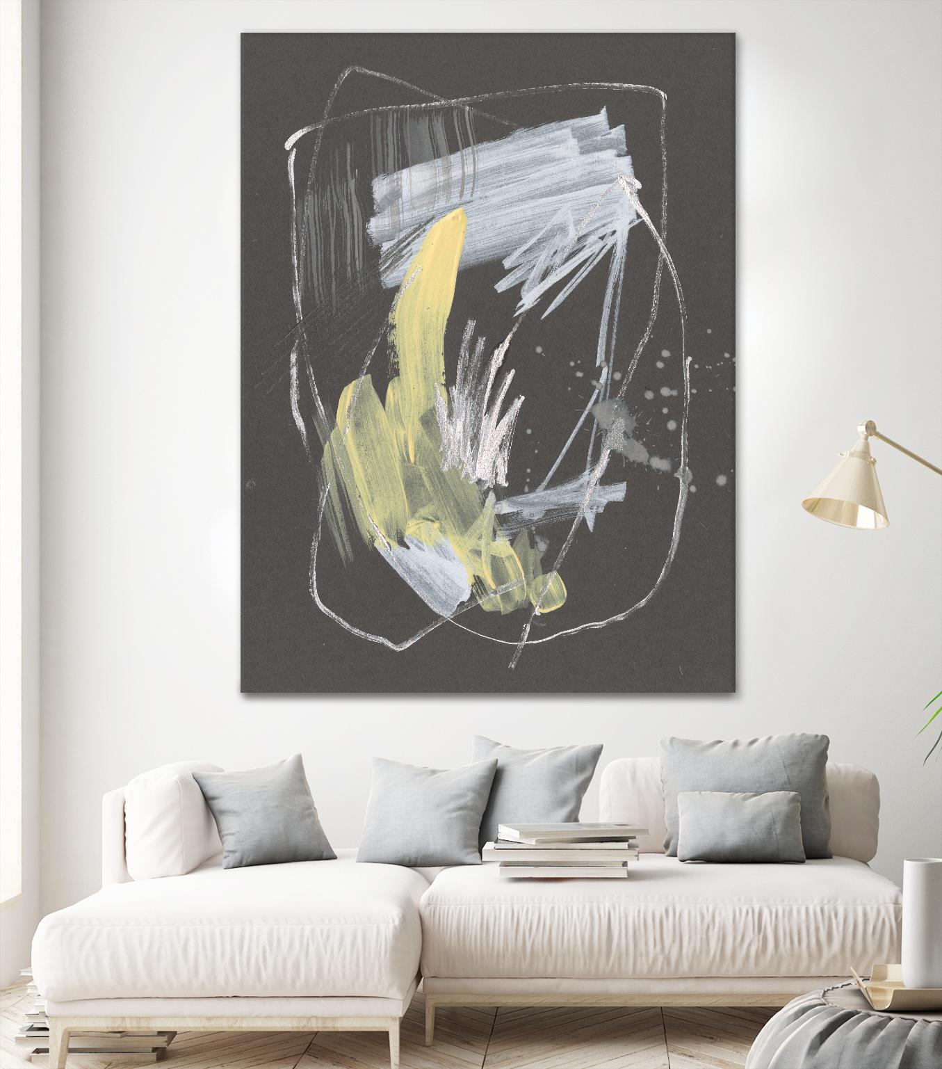 Sunny Marks II by Jennifer Goldberger on GIANT ART - grey  abstract abstract