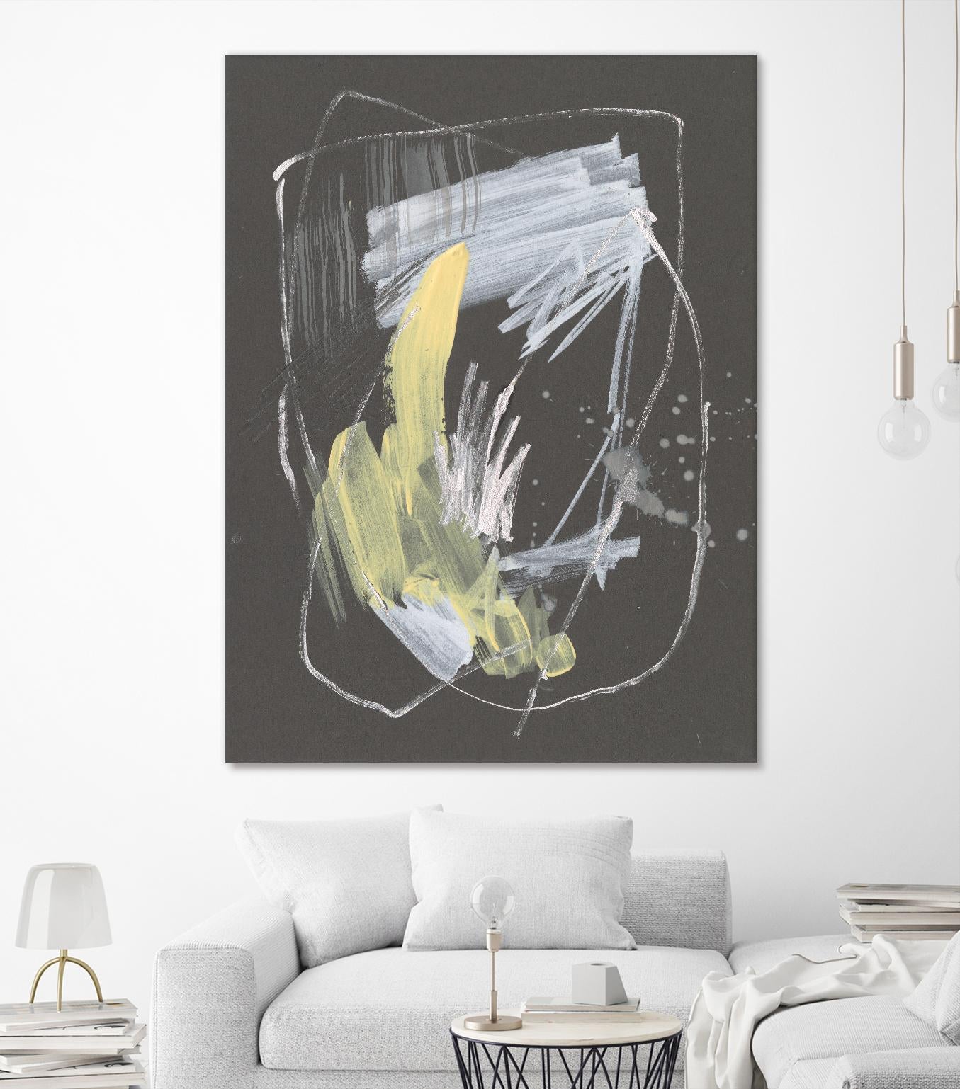 Sunny Marks II by Jennifer Goldberger on GIANT ART - grey  abstract abstract