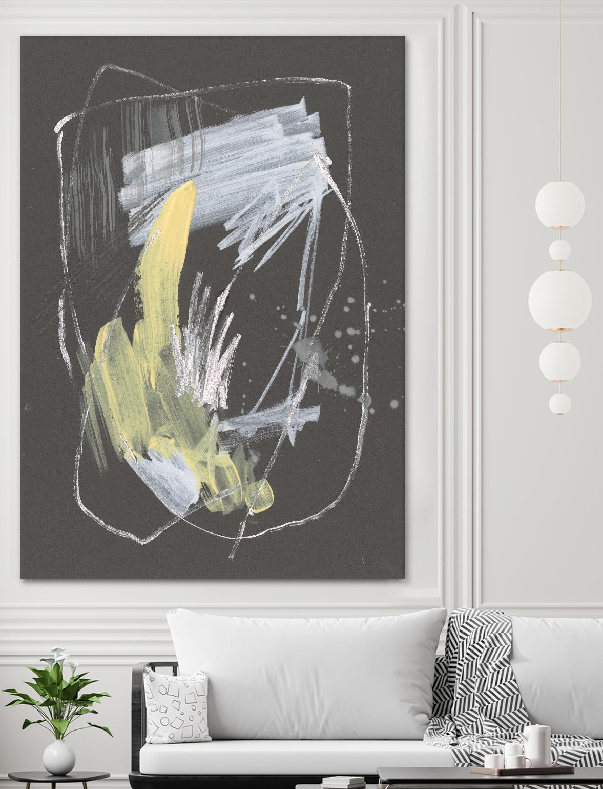 Sunny Marks II by Jennifer Goldberger on GIANT ART - grey  abstract abstract