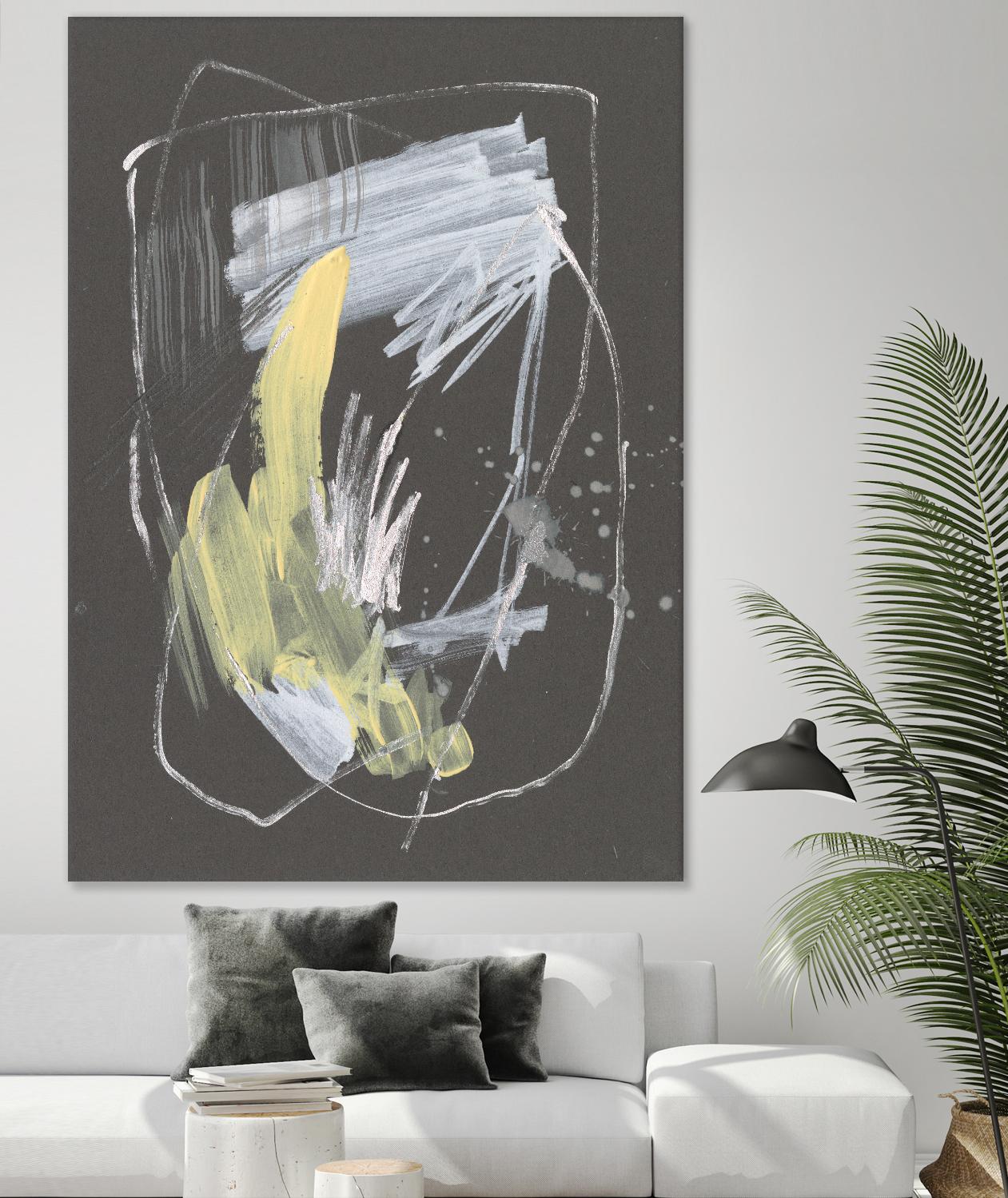 Sunny Marks II by Jennifer Goldberger on GIANT ART - grey  abstract abstract