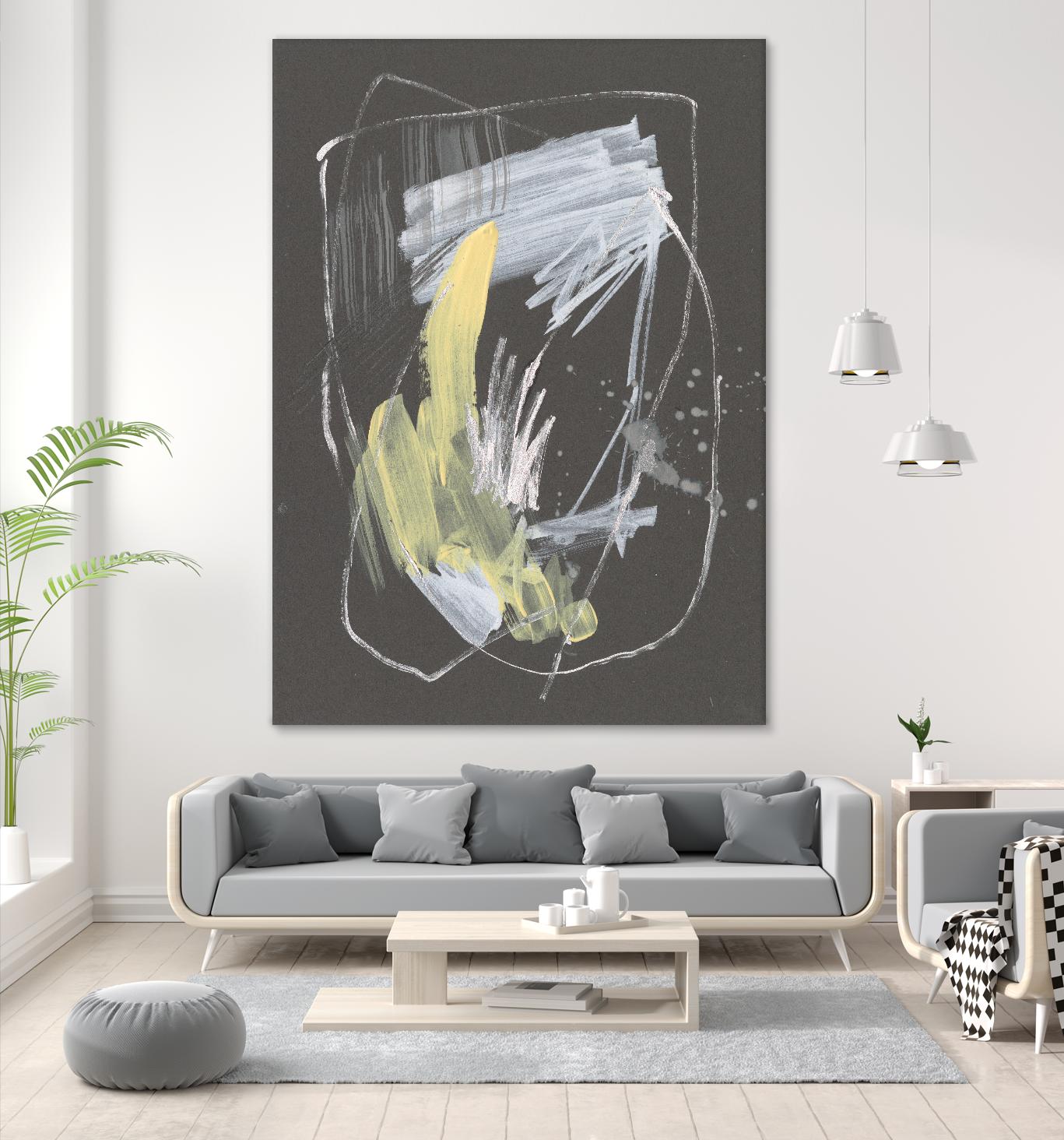 Sunny Marks II by Jennifer Goldberger on GIANT ART - grey  abstract abstract