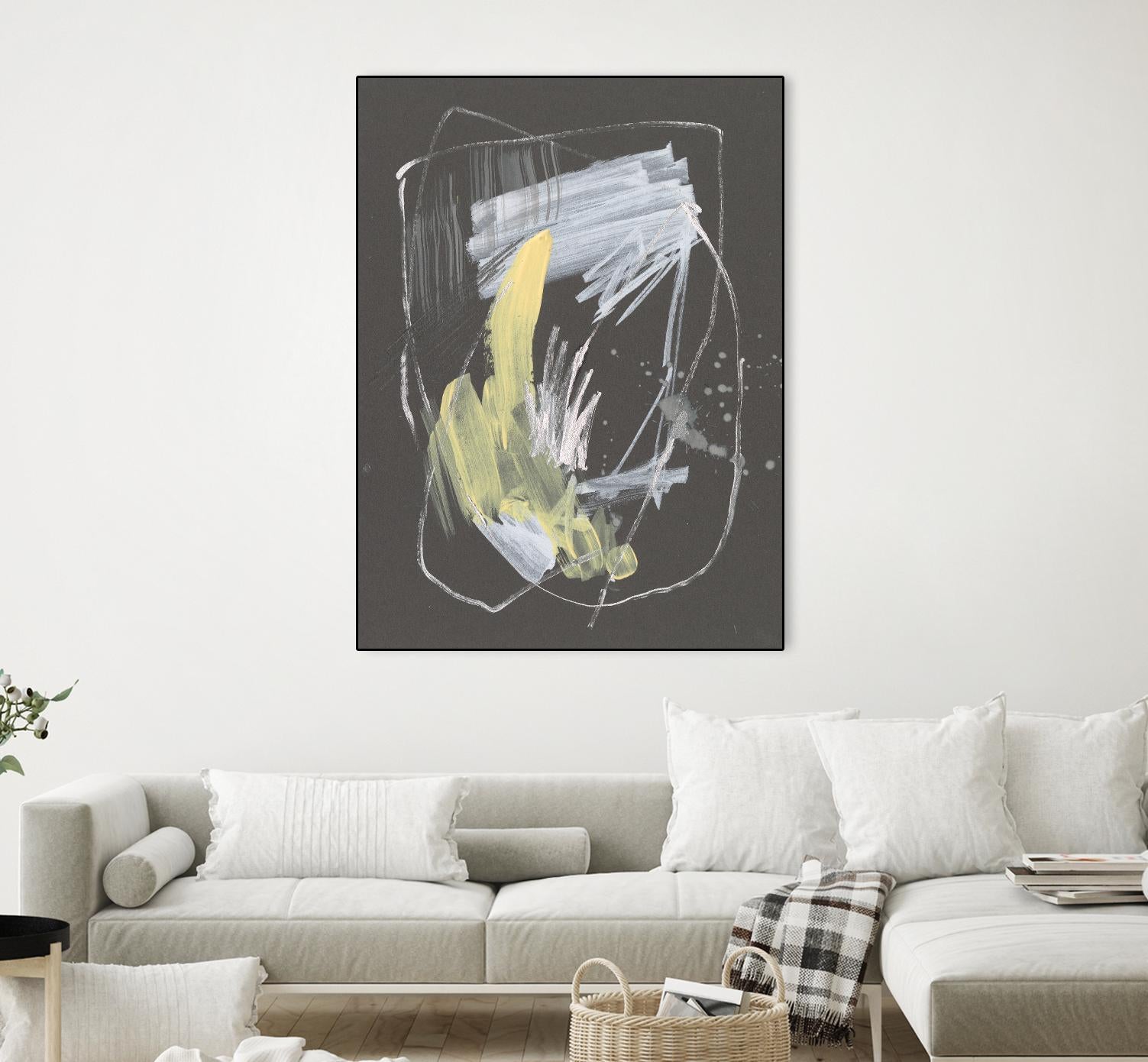 Sunny Marks II by Jennifer Goldberger on GIANT ART - grey  abstract abstract