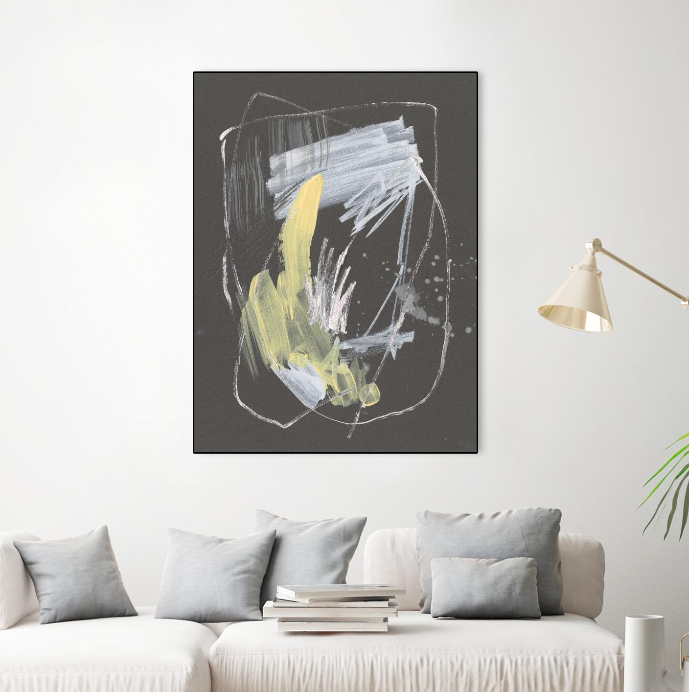 Sunny Marks II by Jennifer Goldberger on GIANT ART - grey  abstract abstract