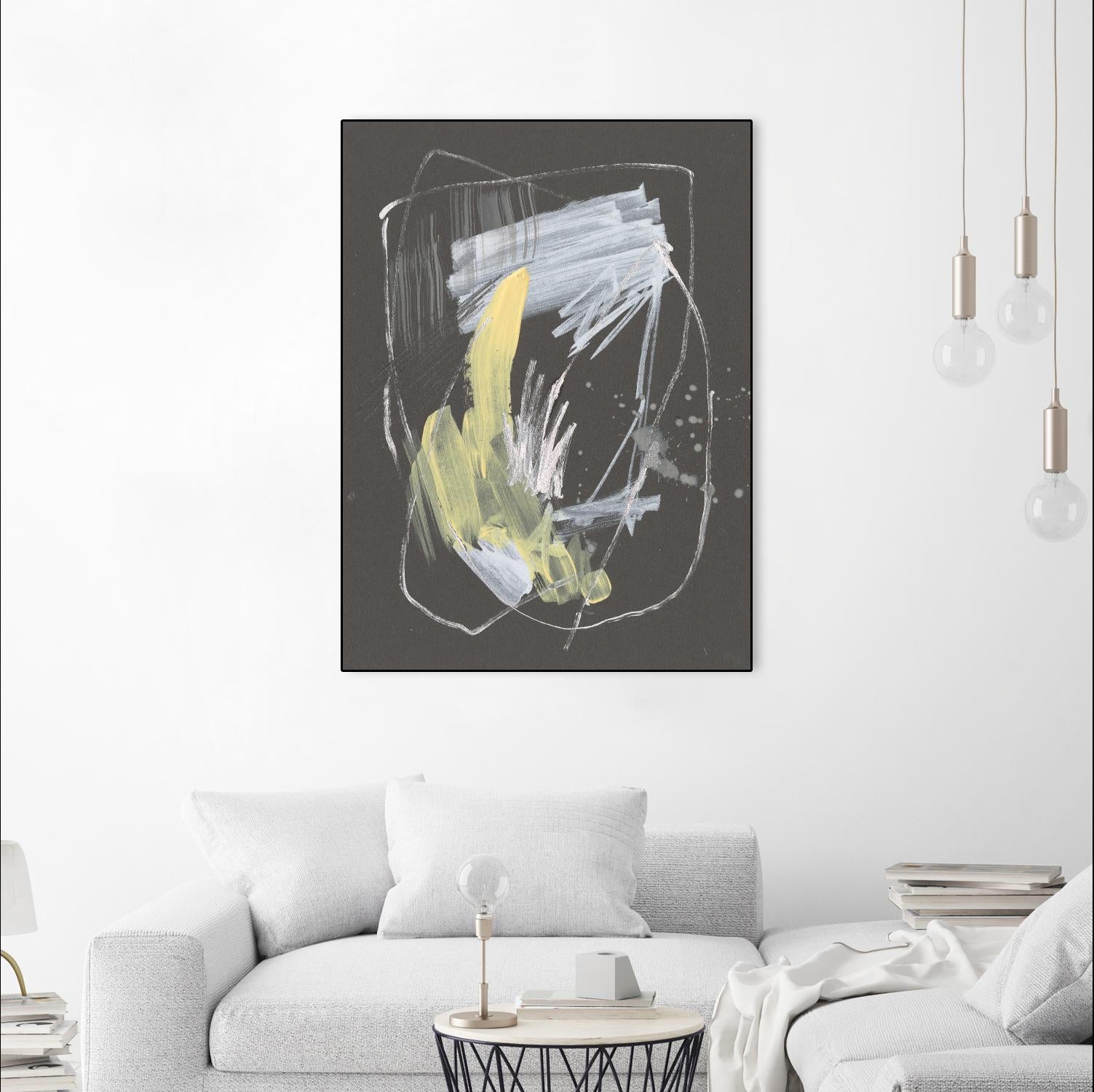 Sunny Marks II by Jennifer Goldberger on GIANT ART - grey  abstract abstract