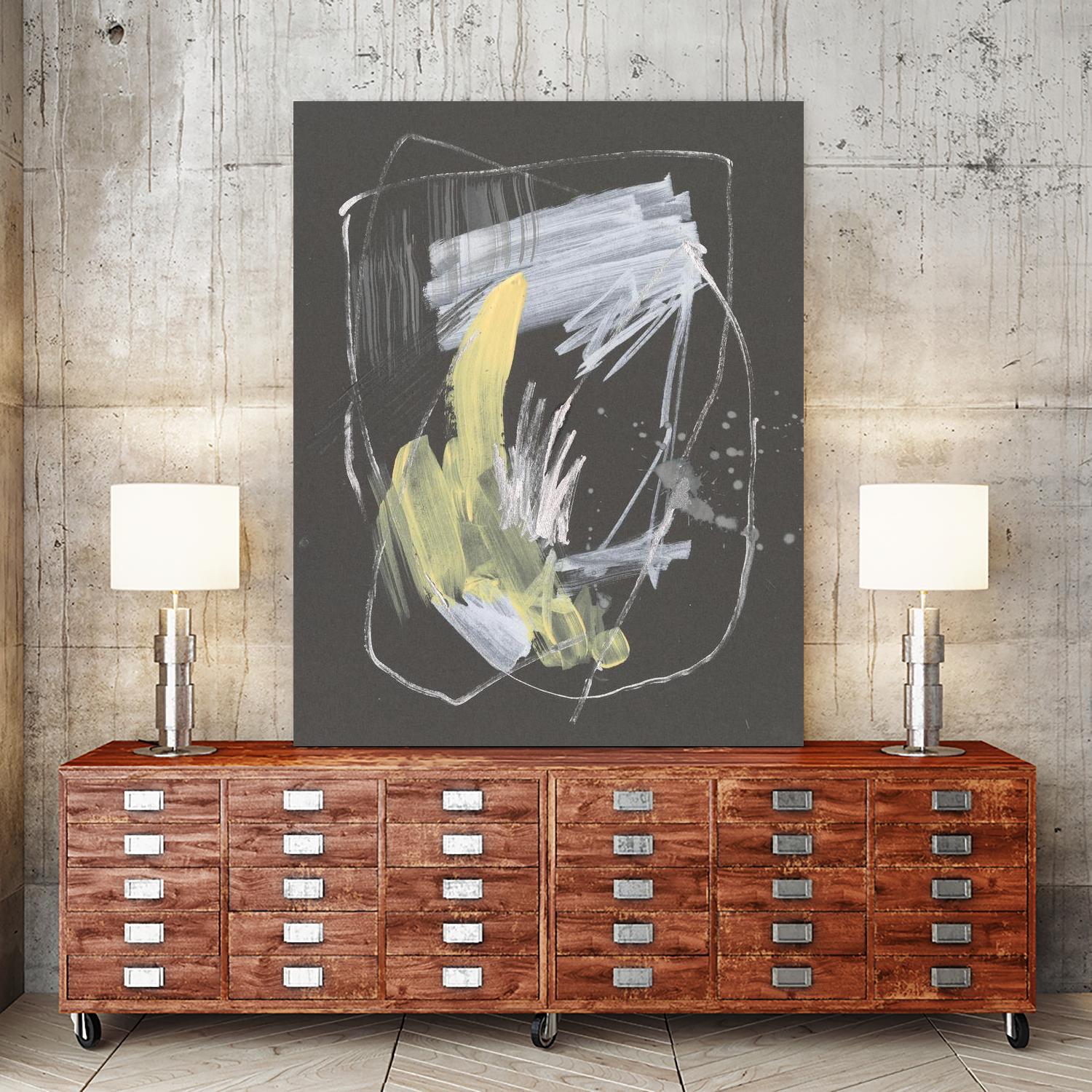 Sunny Marks II by Jennifer Goldberger on GIANT ART - grey  abstract abstract