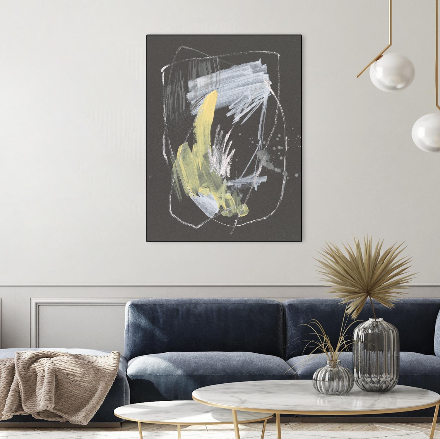 Sunny Marks II by Jennifer Goldberger on GIANT ART - grey  abstract abstract