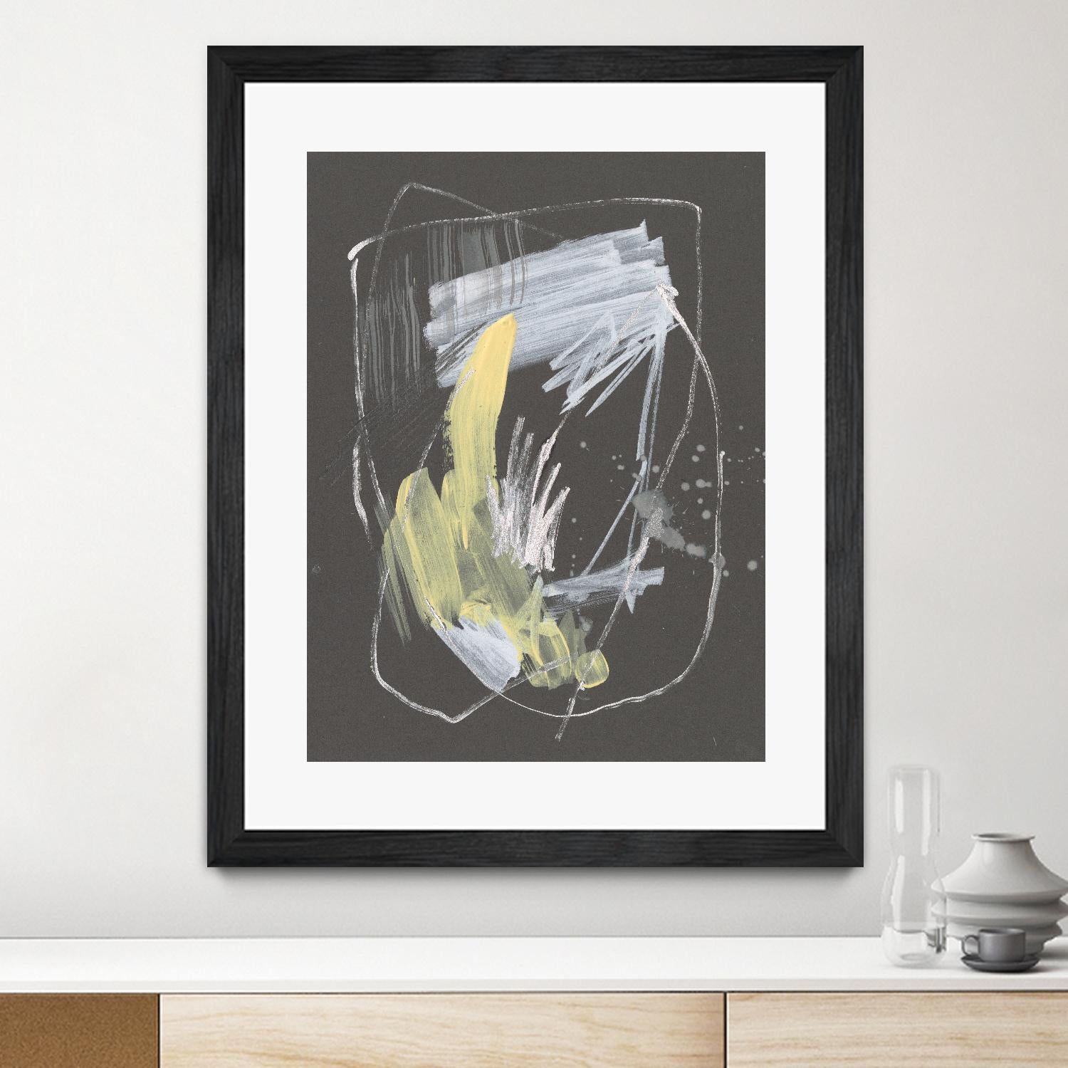 Sunny Marks II by Jennifer Goldberger on GIANT ART - grey  abstract abstract