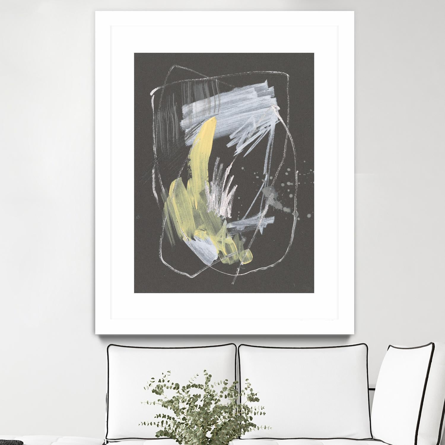Sunny Marks II by Jennifer Goldberger on GIANT ART - grey  abstract abstract