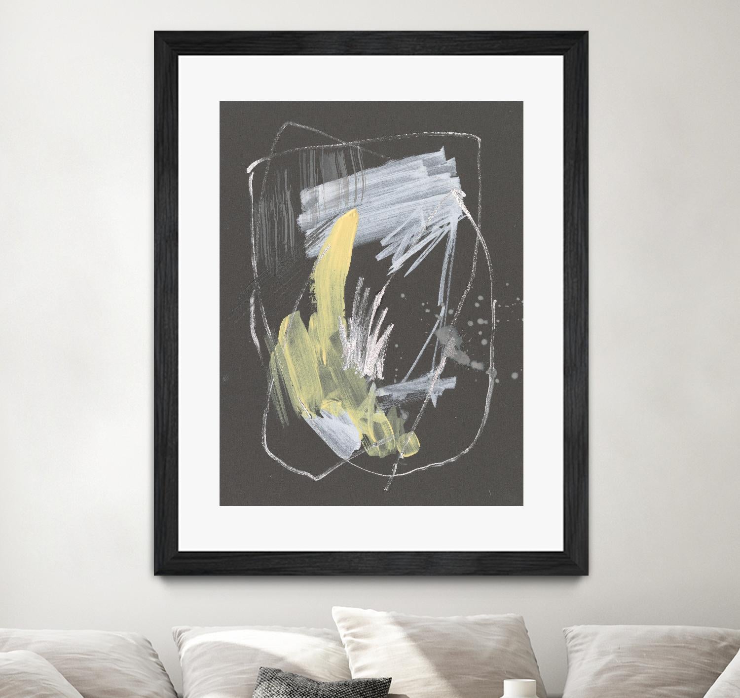 Sunny Marks II by Jennifer Goldberger on GIANT ART - grey  abstract abstract