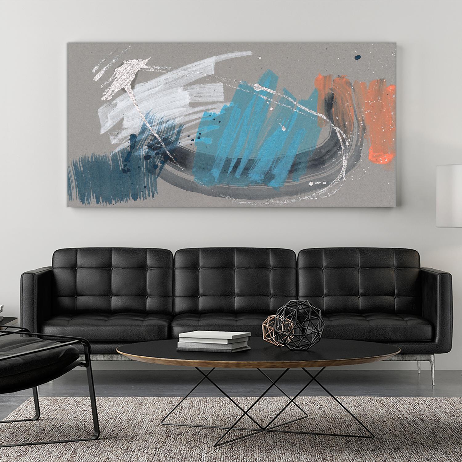 Whimsical Marks I by Jennifer Goldberger on GIANT ART - blue abstract abstract