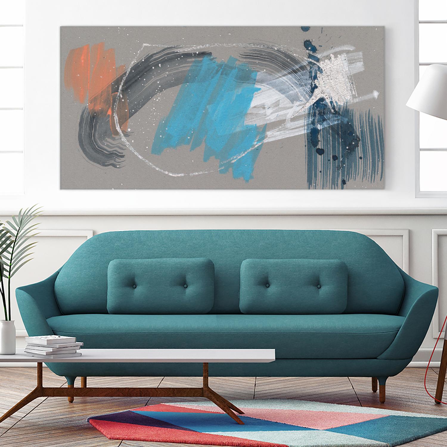 Whimsical Marks II by Jennifer Goldberger on GIANT ART - orange abstract abstract