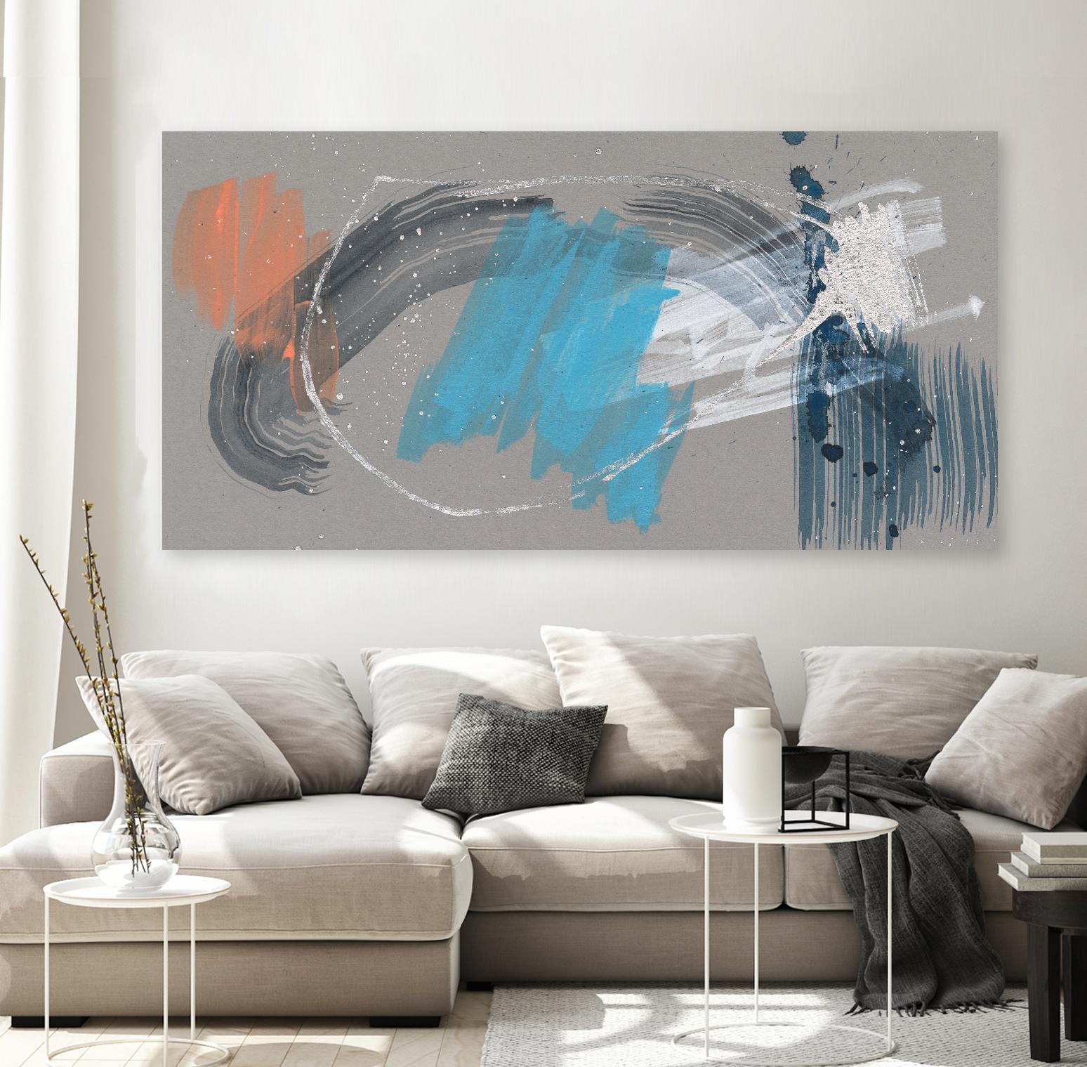 Whimsical Marks II by Jennifer Goldberger on GIANT ART - orange abstract abstract