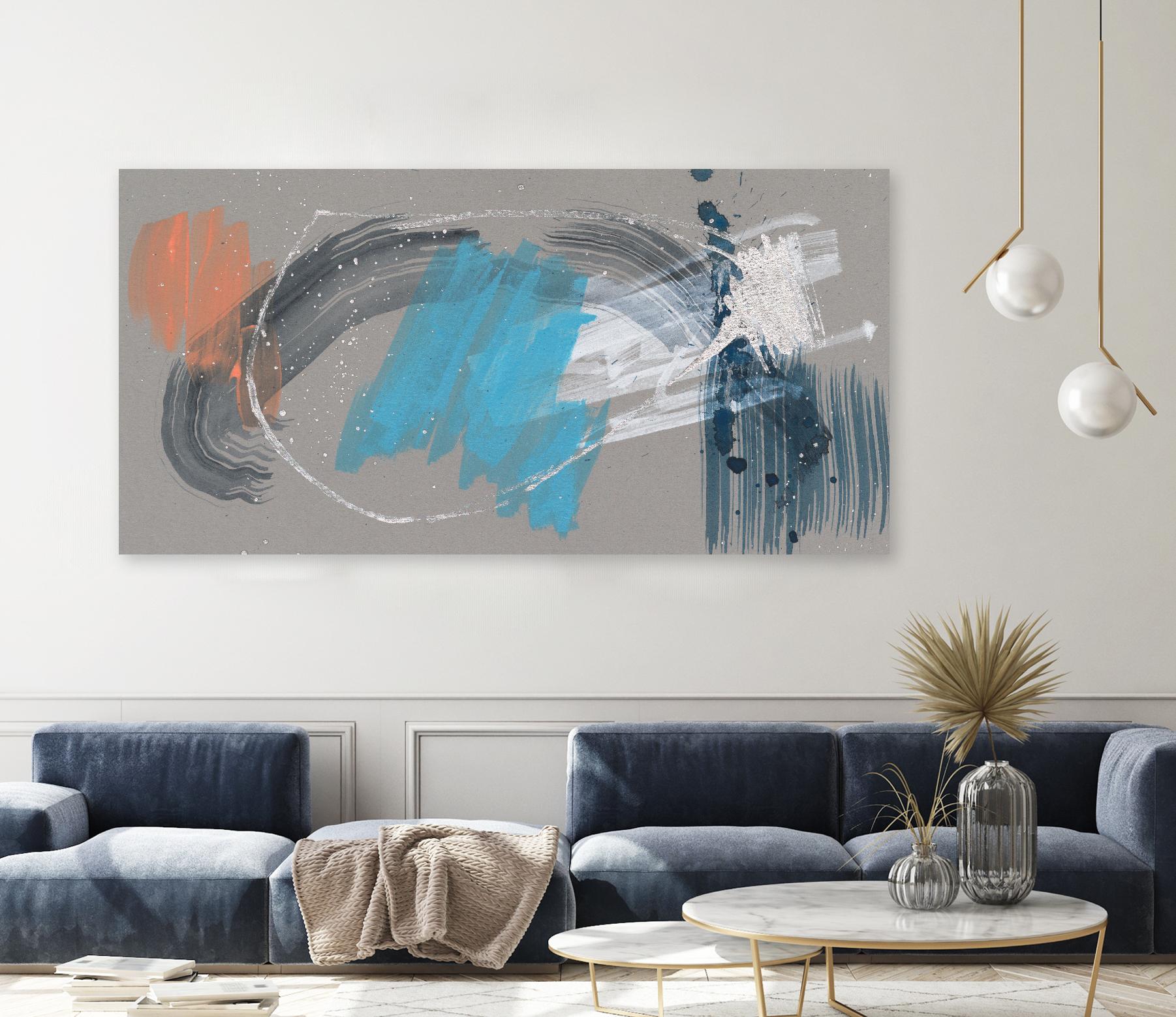 Whimsical Marks II by Jennifer Goldberger on GIANT ART - orange abstract abstract