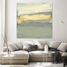 Sage & Gold Swipe I by Jennifer Goldberger on GIANT ART - gold abstract abstract