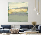 Sage & Gold Swipe I by Jennifer Goldberger on GIANT ART - gold abstract abstract