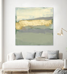 Sage & Gold Swipe I by Jennifer Goldberger on GIANT ART - gold abstract abstract