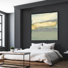 Sage & Gold Swipe I by Jennifer Goldberger on GIANT ART - gold abstract abstract