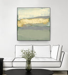 Sage & Gold Swipe I by Jennifer Goldberger on GIANT ART - gold abstract abstract
