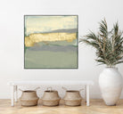 Sage & Gold Swipe I by Jennifer Goldberger on GIANT ART - gold abstract abstract