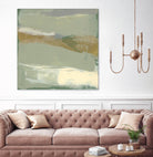 Sage & Gold Swipe III by Jennifer Goldberger on GIANT ART - green abstract abstract