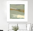 Sage & Gold Swipe III by Jennifer Goldberger on GIANT ART - green abstract abstract