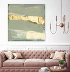 Sage & Gold Swipe III by Jennifer Goldberger on GIANT ART - gold abstract abstract