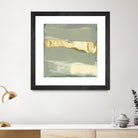Sage & Gold Swipe III by Jennifer Goldberger on GIANT ART - gold abstract abstract