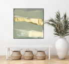 Sage & Gold Swipe III by Jennifer Goldberger on GIANT ART - gold abstract abstract