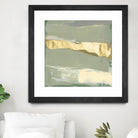 Sage & Gold Swipe III by Jennifer Goldberger on GIANT ART - gold abstract abstract