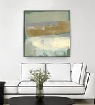 Sage & Gold Swipe IV by Jennifer Goldberger on GIANT ART - gold abstract abstract
