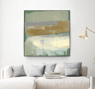 Sage & Gold Swipe IV by Jennifer Goldberger on GIANT ART - gold abstract abstract