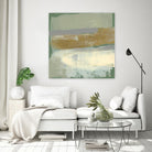 Sage & Gold Swipe IV by Jennifer Goldberger on GIANT ART - gold abstract abstract