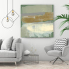 Sage & Gold Swipe IV by Jennifer Goldberger on GIANT ART - gold abstract abstract