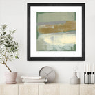 Sage & Gold Swipe IV by Jennifer Goldberger on GIANT ART - gold abstract abstract