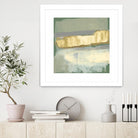 Sage & Gold Swipe IV by Jennifer Goldberger on GIANT ART - gold abstract abstract