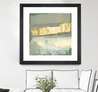 Sage & Gold Swipe IV by Jennifer Goldberger on GIANT ART - gold abstract abstract